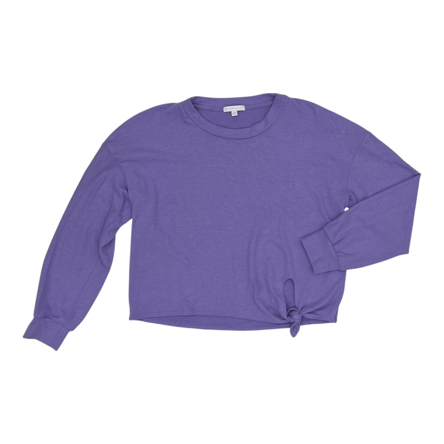 Athletic Top Ls Crewneck By Beyond Yoga In Purple, Size:M
