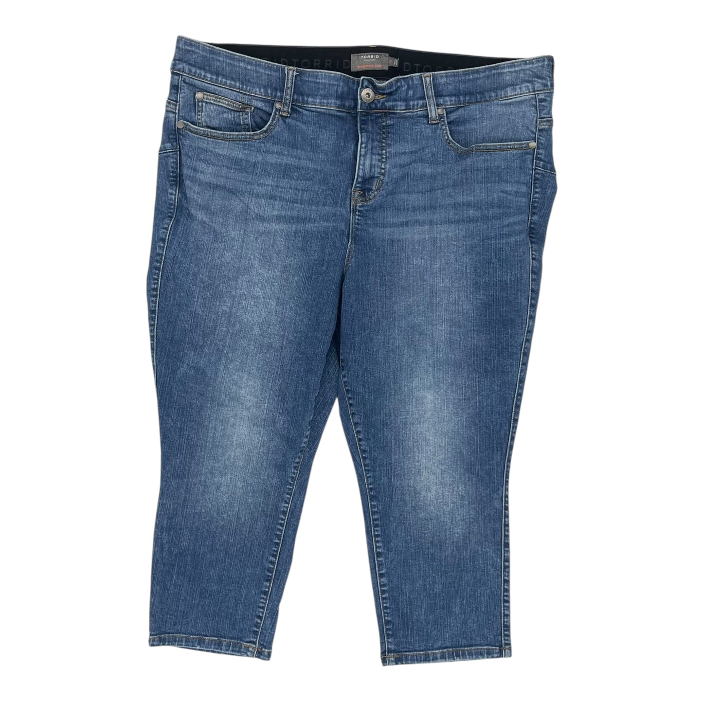 Jeans Cropped By Torrid In Blue Denim, Size:22