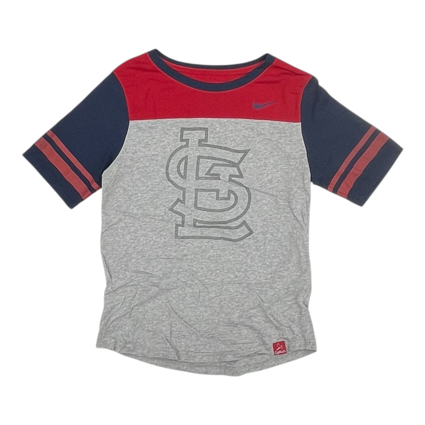 Athletic Top Ss By Nike Apparel In Grey, Size:M