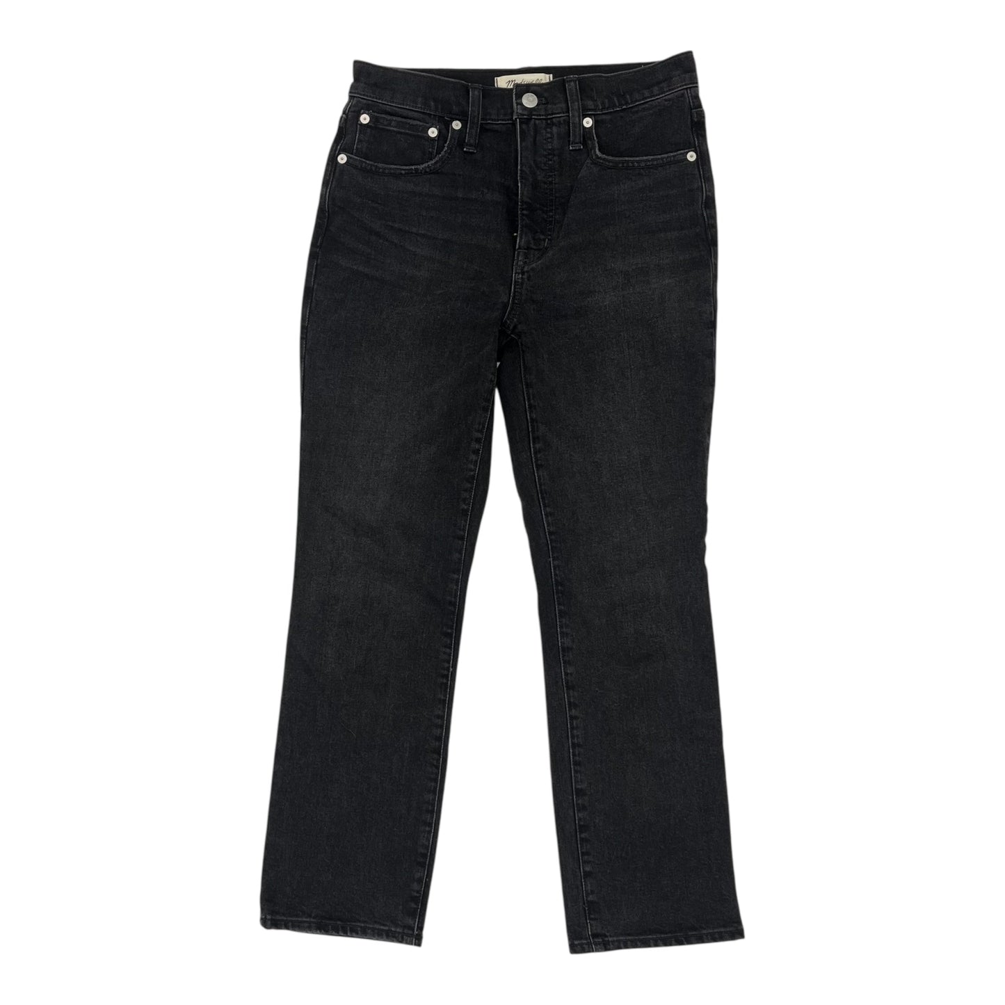 Jeans Straight By Madewell In Black Denim, Size:2