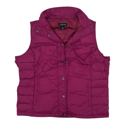Vest Puffer & Quilted By Lands End In Pink, Size:L