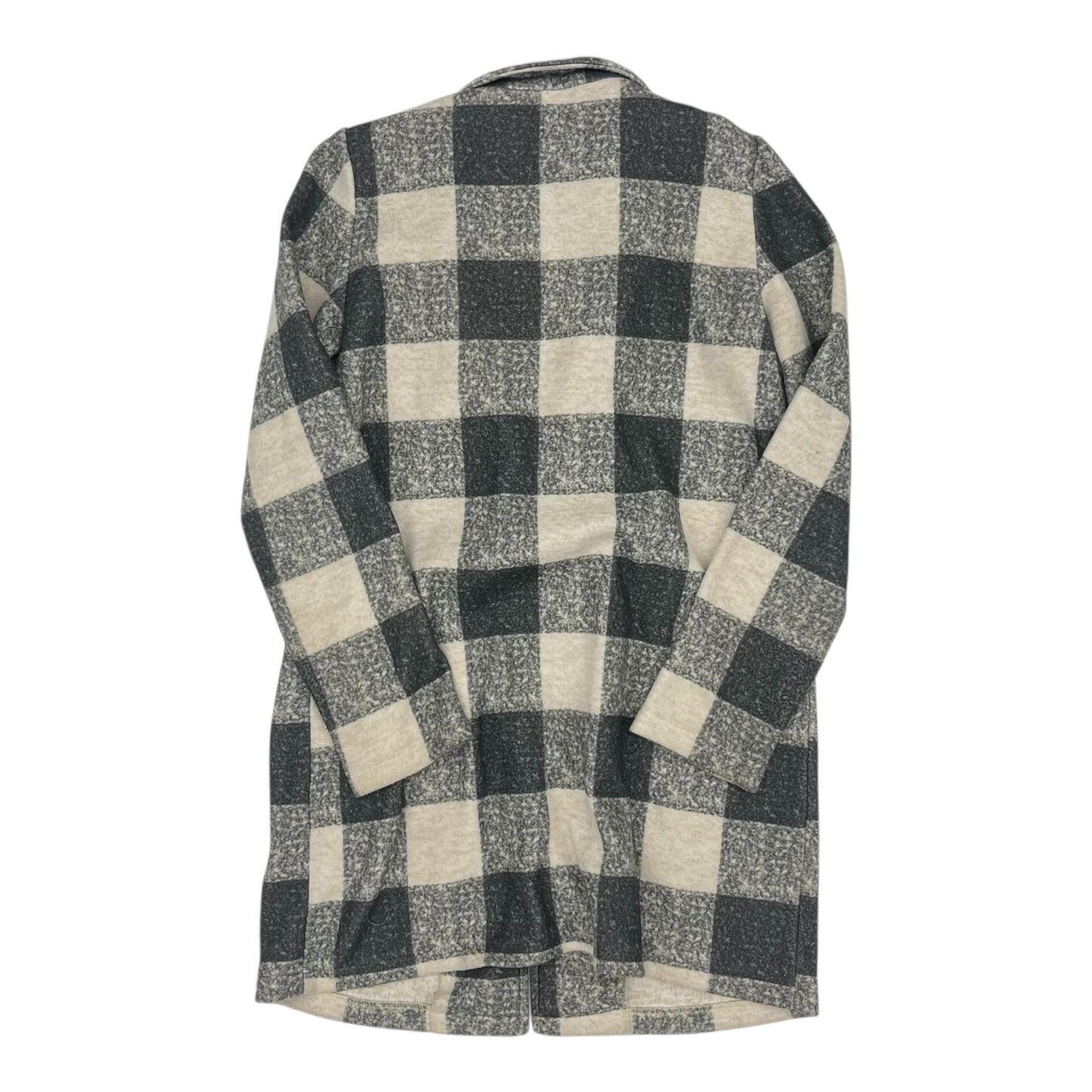 Jacket Shirt By Vero Moda In Cream & Grey, Size:M