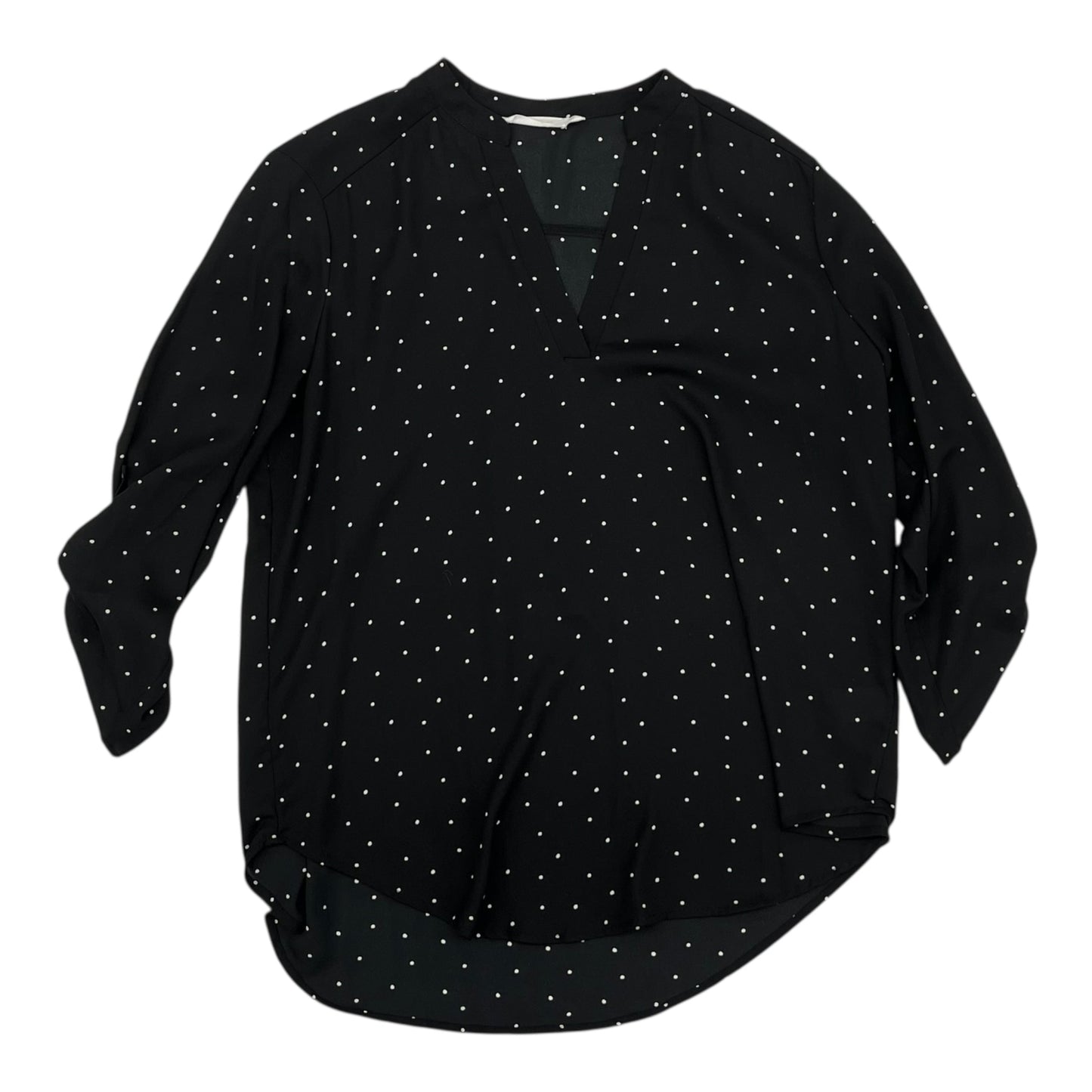 Blouse Ls By Lush In Black & White, Size:L