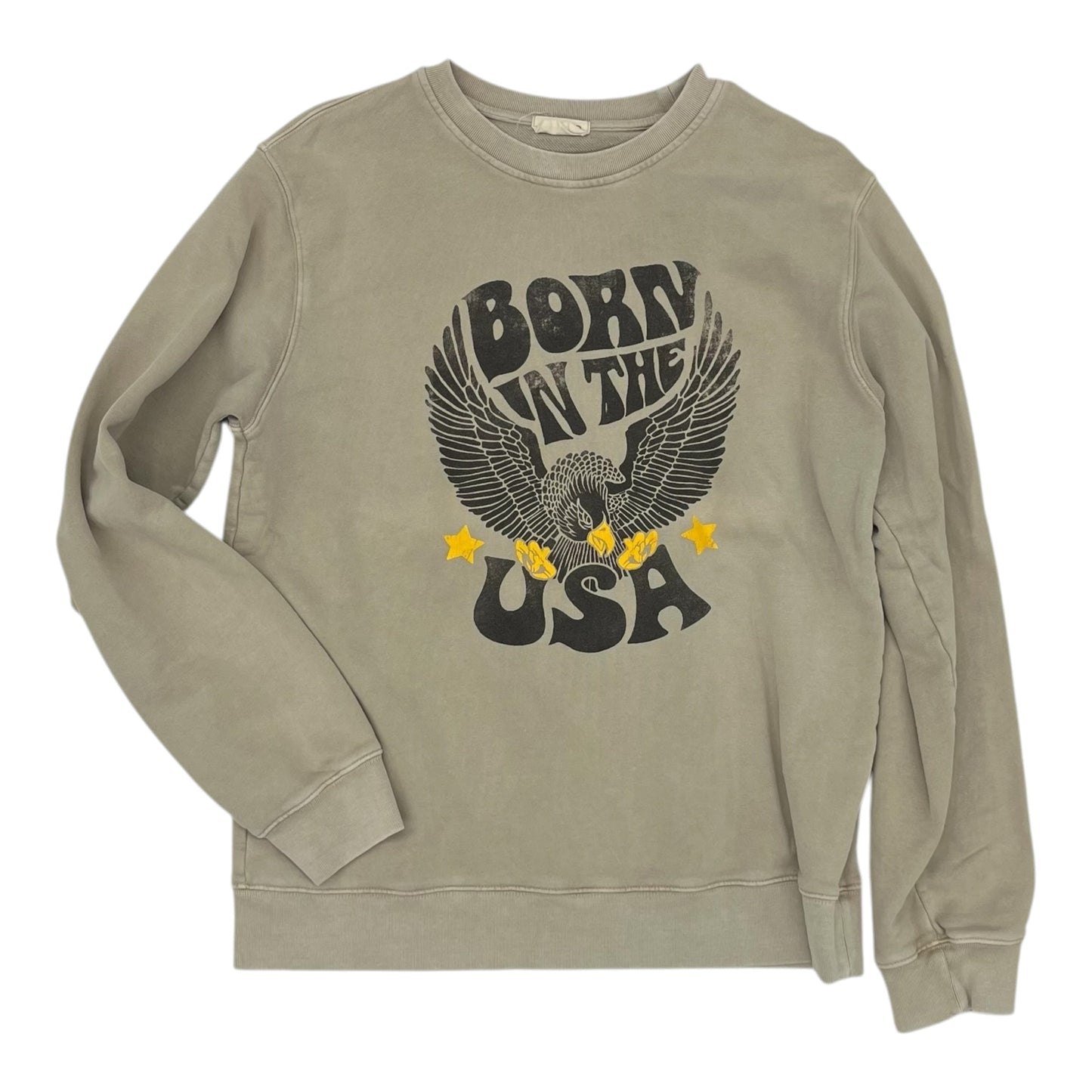 Sweatshirt Crewneck By Clothes Mentor In Tan, Size:L