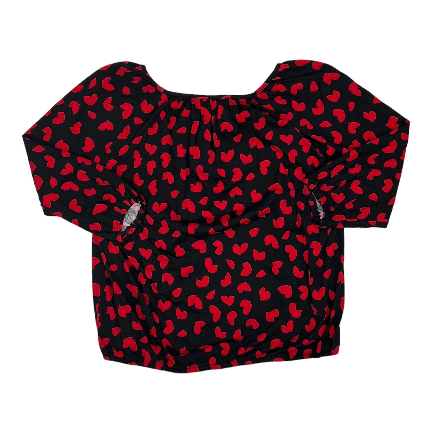 BLACK & RED TOP 3/4 SLEEVE DESIGNER by MICHAEL KORS Size:XL