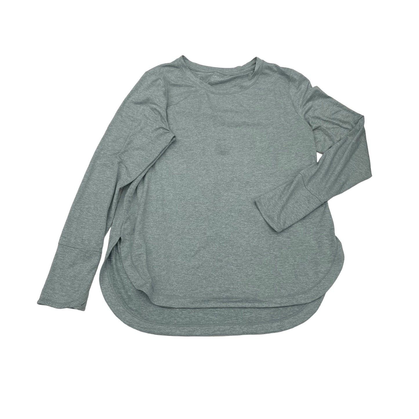 GREEN ATHLETIC TOP LS COLLAR by ATHLETA Size:L