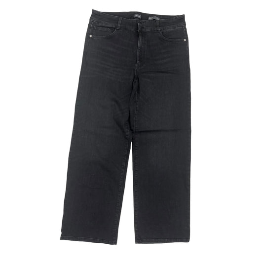 Jeans Wide Leg By J. Jill In Black Denim, Size:14