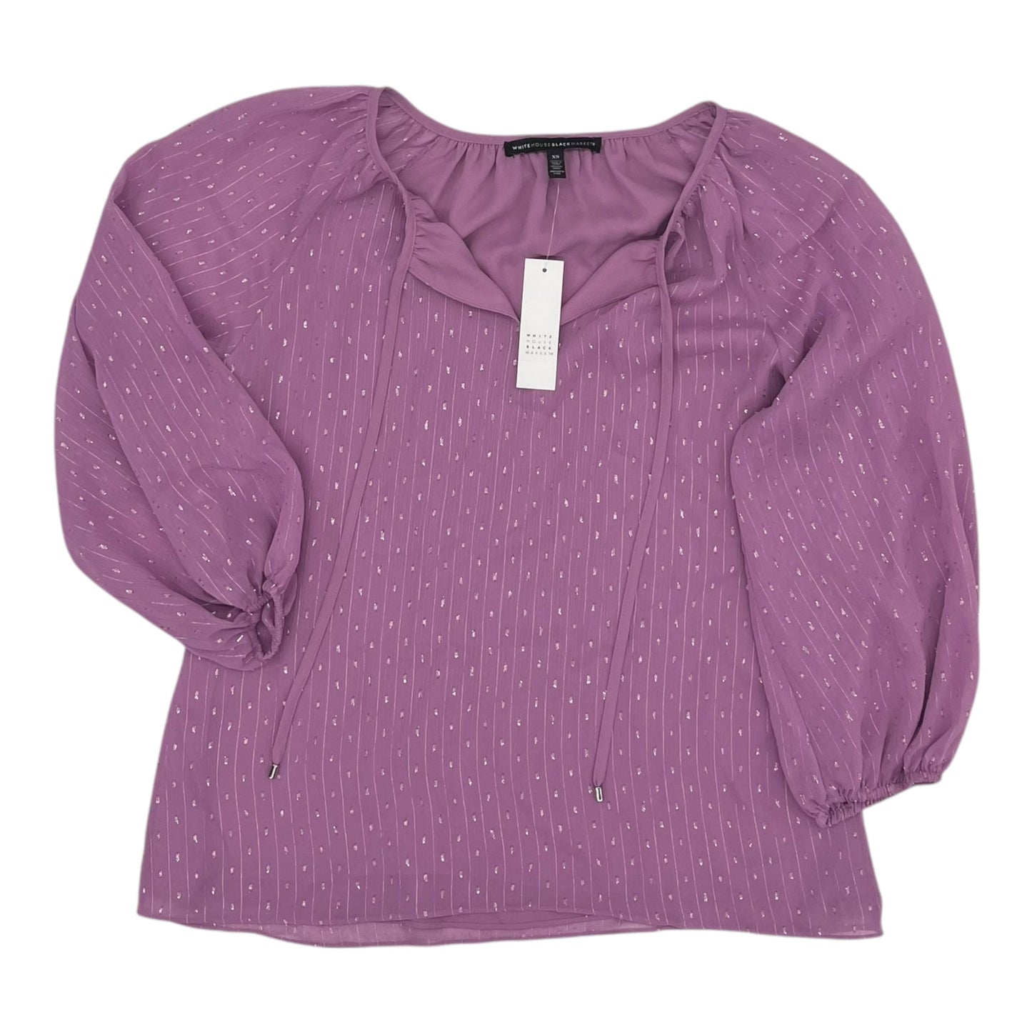 Blouse Ls By White House Black Market In Purple, Size:Xs