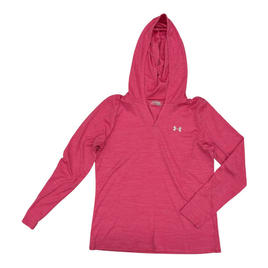 Athletic Top Ls Hoodie By Under Armour In Pink, Size:L