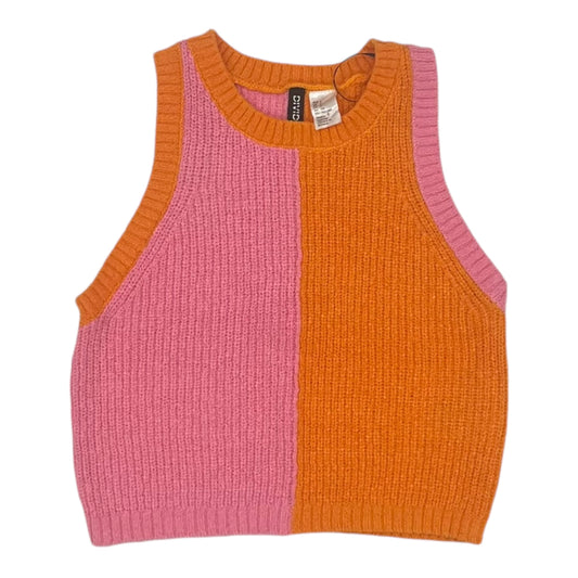 Vest Sweater By Divided In Orange & Pink, Size:S