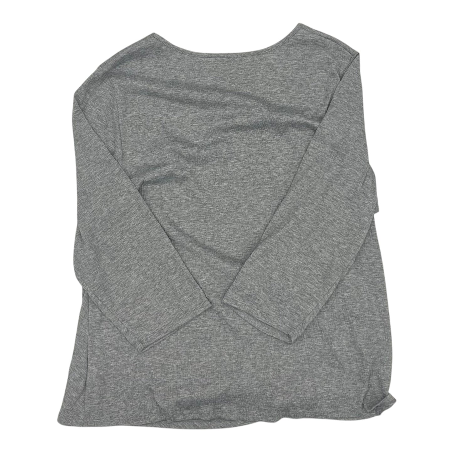 Top 3/4 Sleeve By Clothes Mentor In Grey, Size:Xl