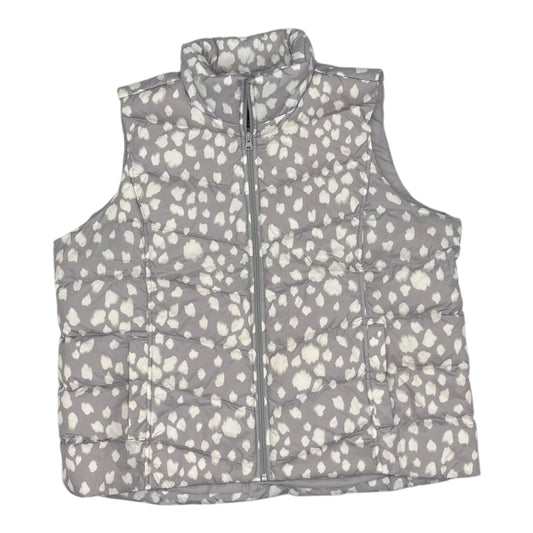 Vest Puffer & Quilted By Lands End In Grey, Size:1X