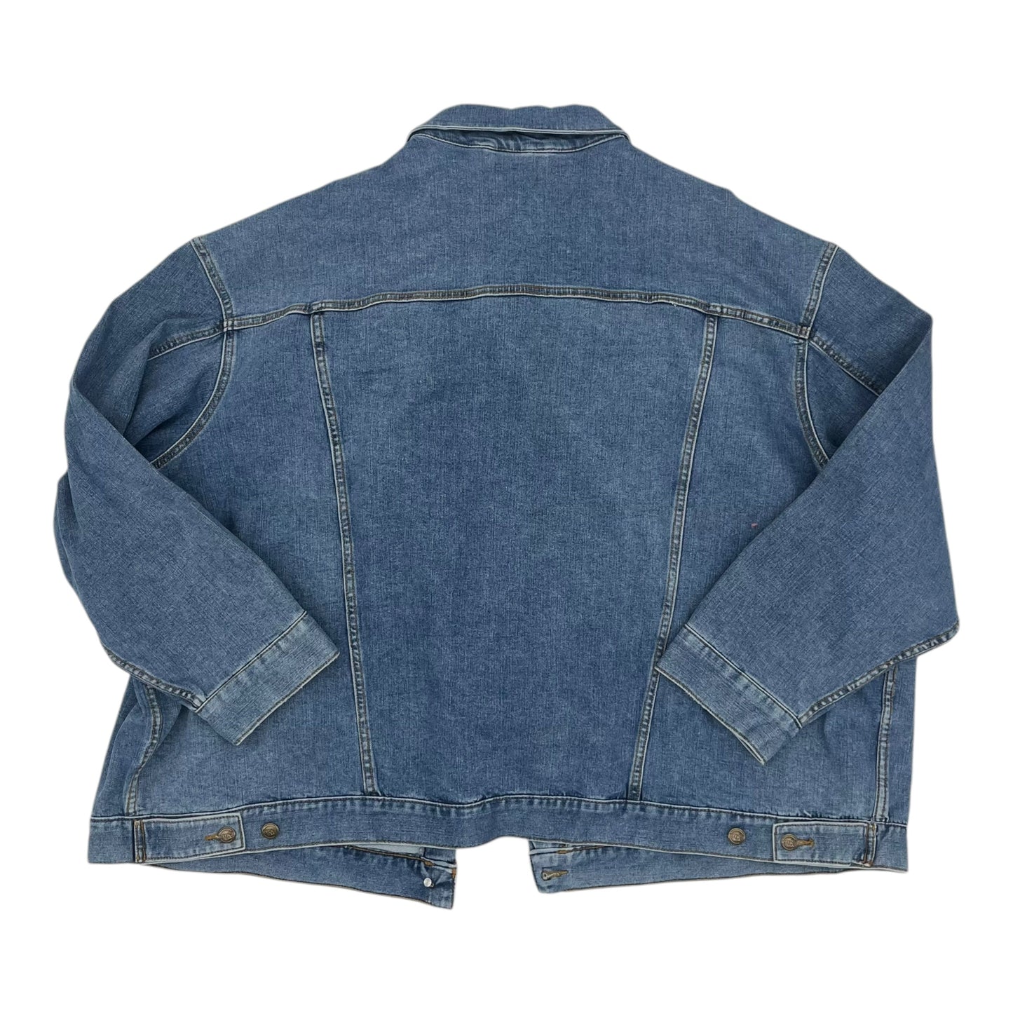 Jacket Denim By Terra & Sky In Blue Denim, Size:4X