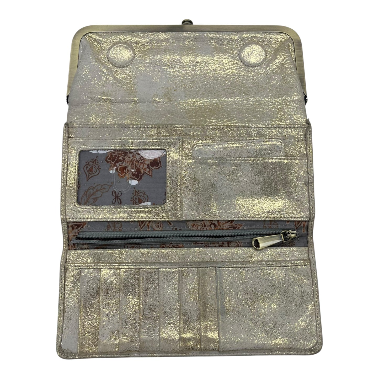 Wallet Leather By Hobo Intl In Gold, Size:Medium