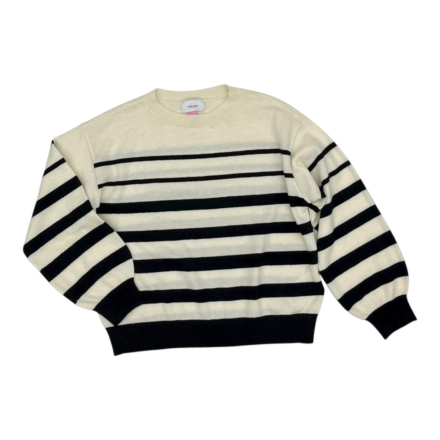 Sweater By Vero Moda In Black & Cream, Size:M