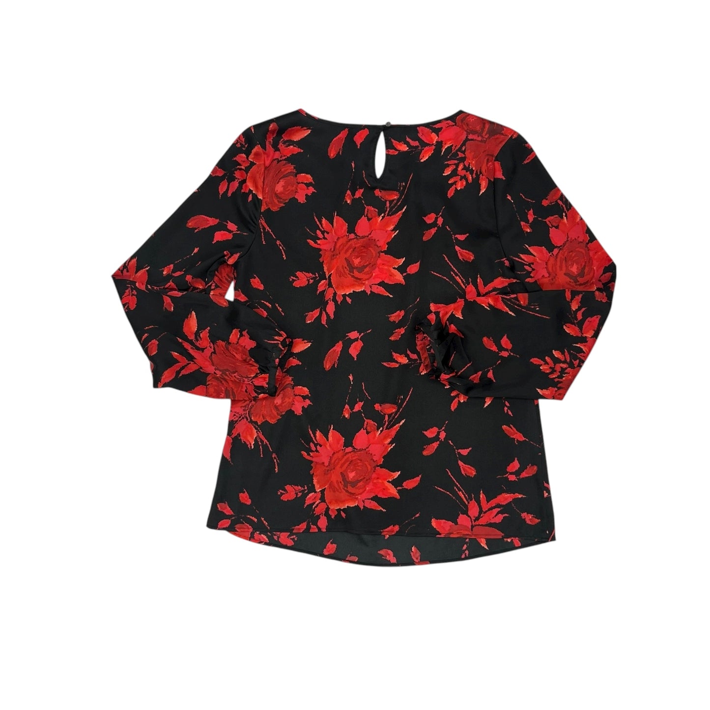 Blouse Ls By Talbots In Black & Red, Size:Xs
