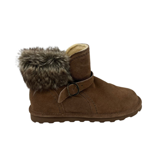 Boots Ankle Flats By Bearpaw In Brown, Size:11
