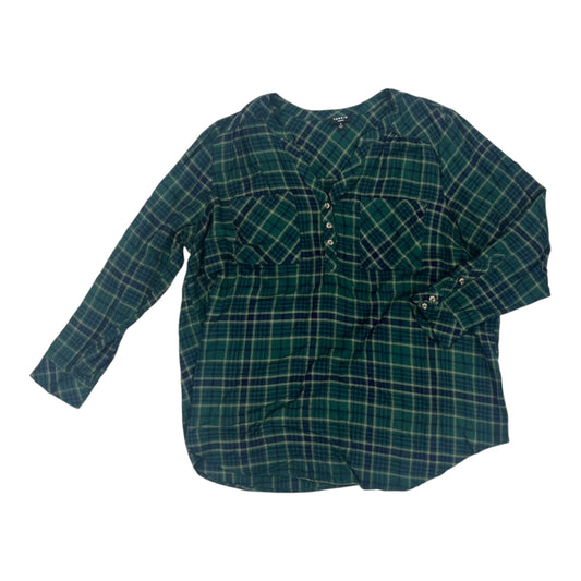 Top Ls By Torrid In Blue & Green, Size:3X
