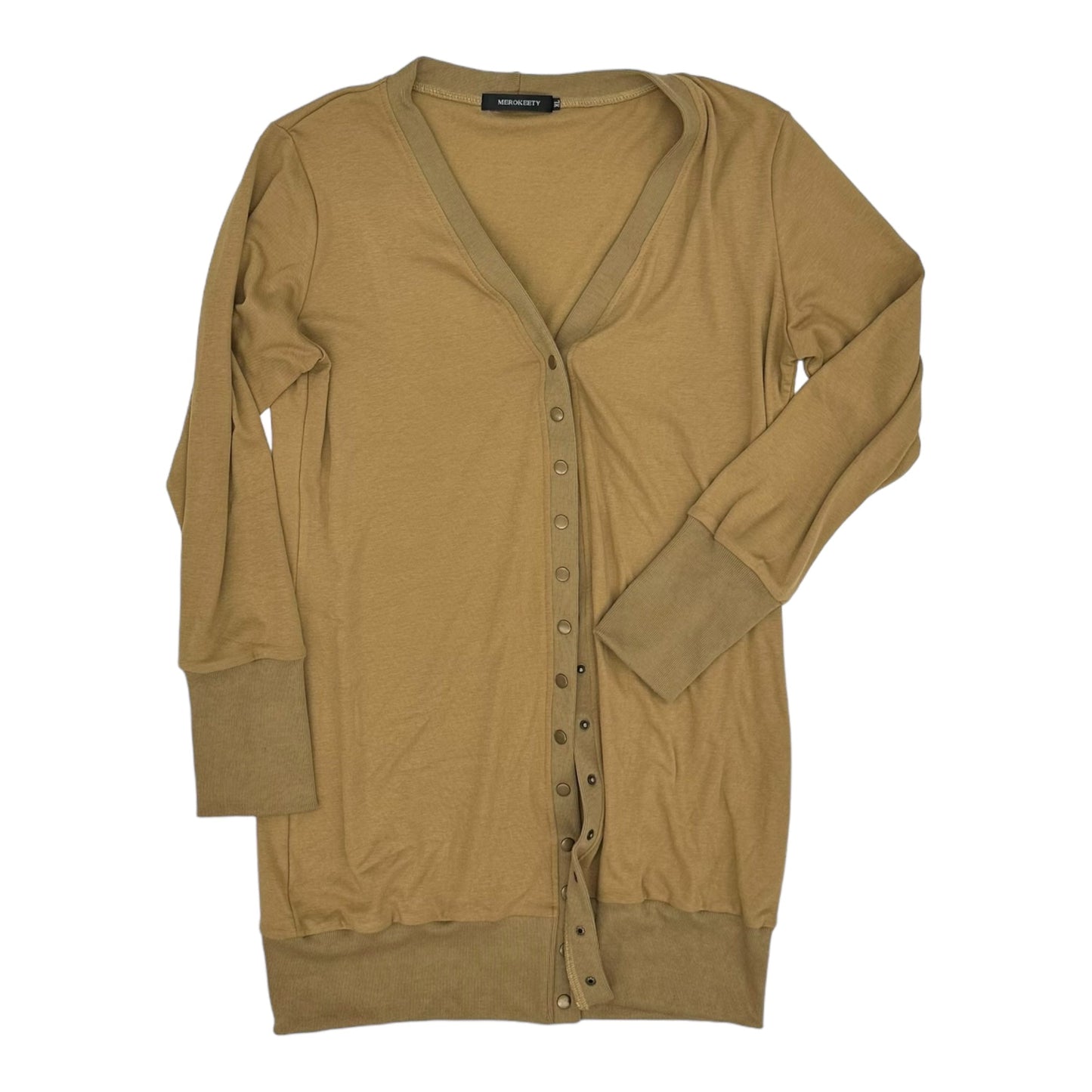 TAN    CLOTHES MENTOR CARDIGAN, Size XL