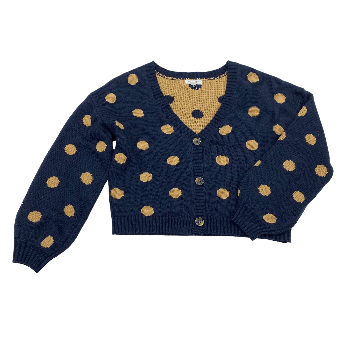 NAVY SWEATER CARDIGAN by BLU PEPPER Size:S