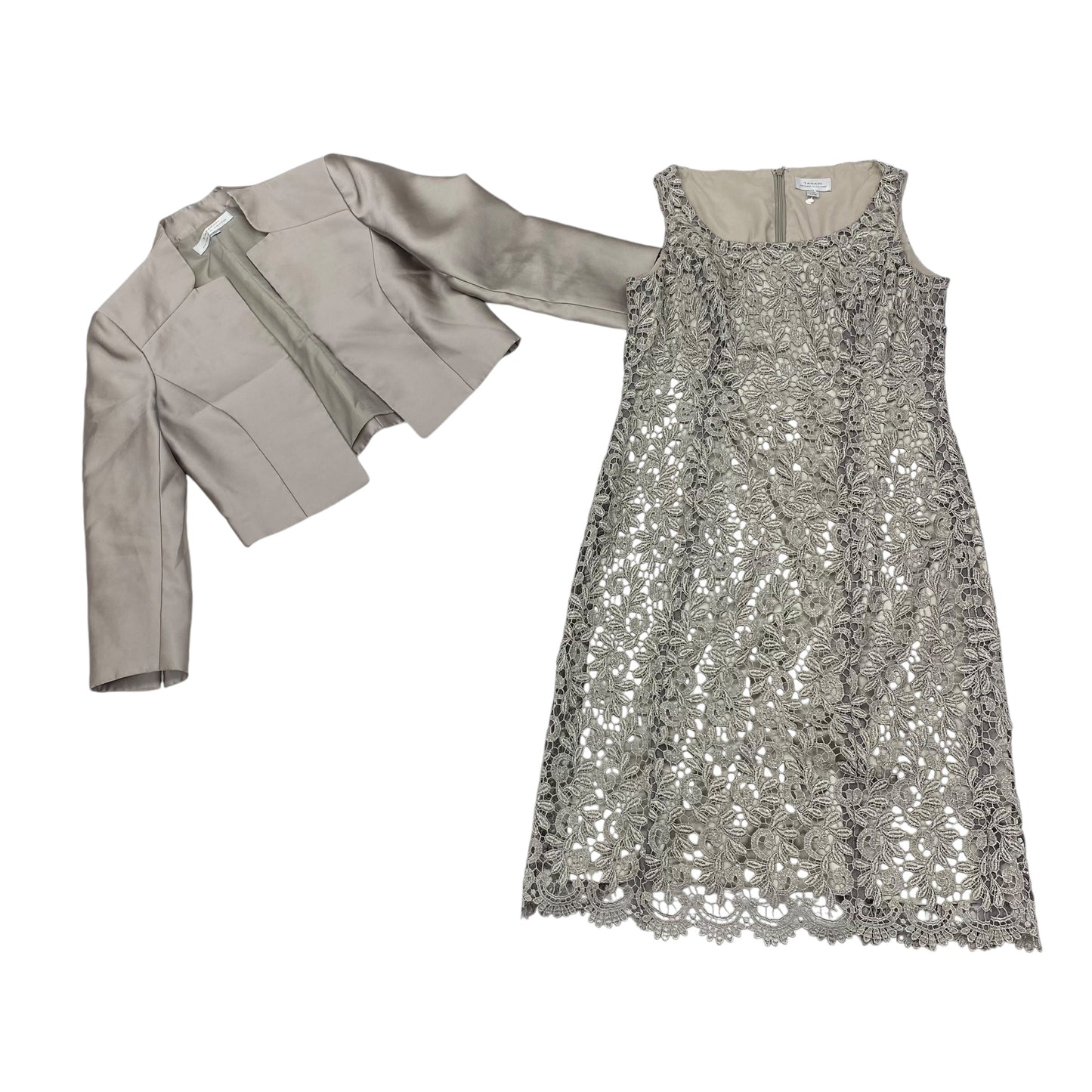 TAUPE DRESS SET 2PC by TAHARI BY ARTHUR LEVINE Size:4