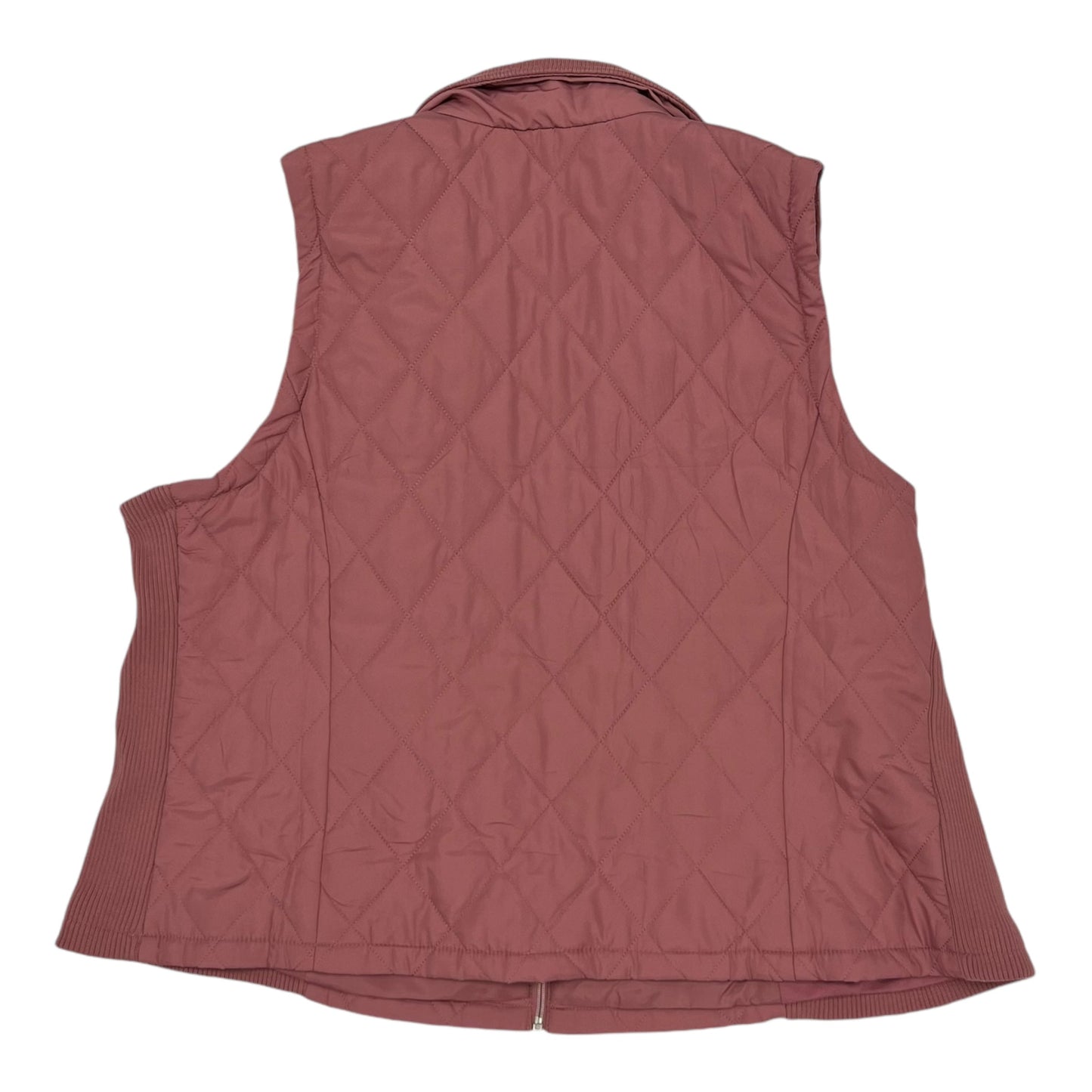 Vest Puffer & Quilted By Cj Banks In Pink, Size:3X