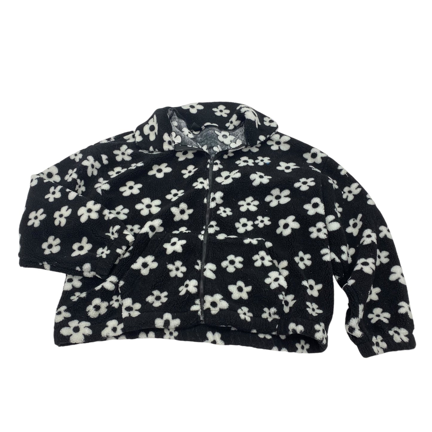 Jacket Fleece By Shein In Black & White, Size:4X