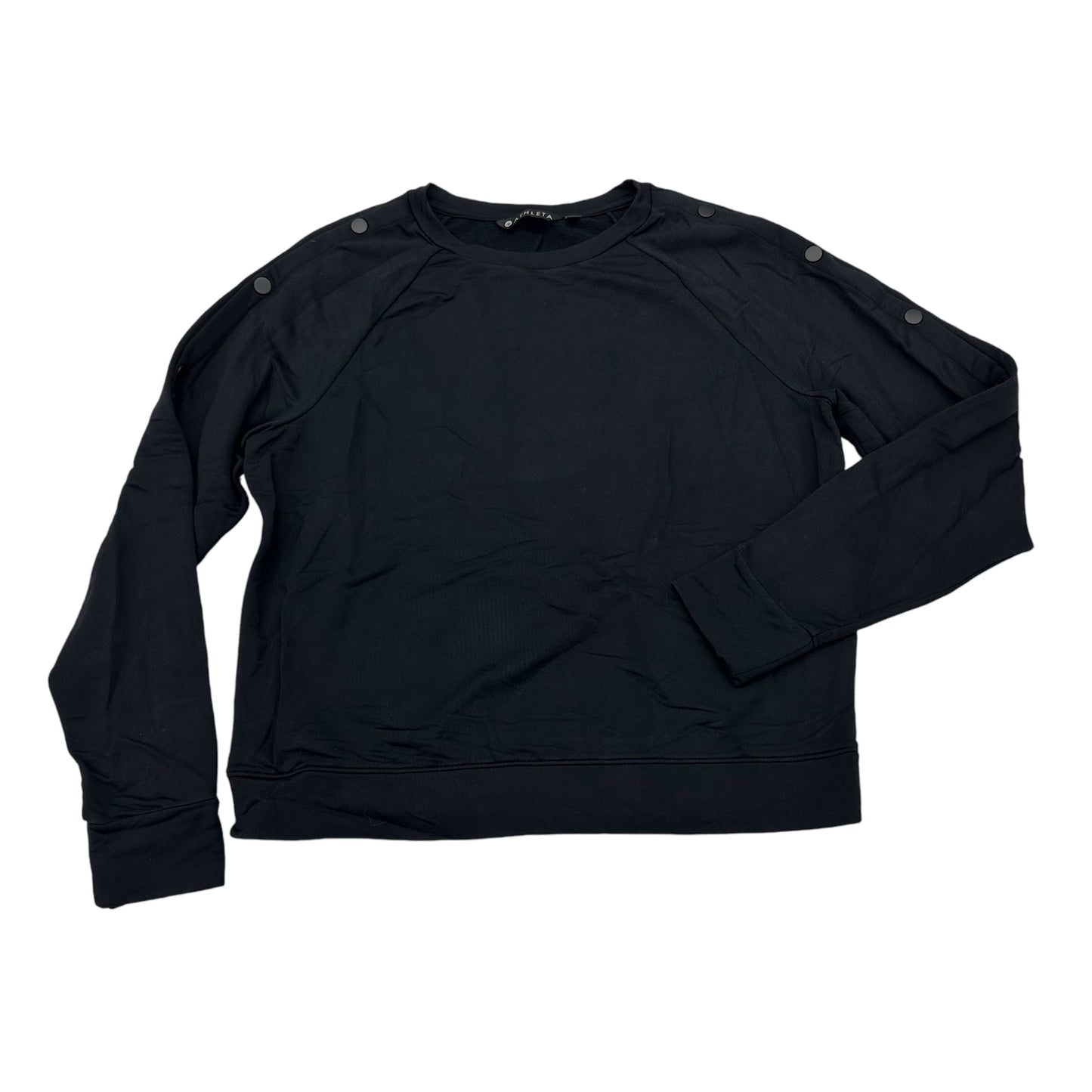 Athletic Top Ls Crewneck By Athleta In Black, Size:S