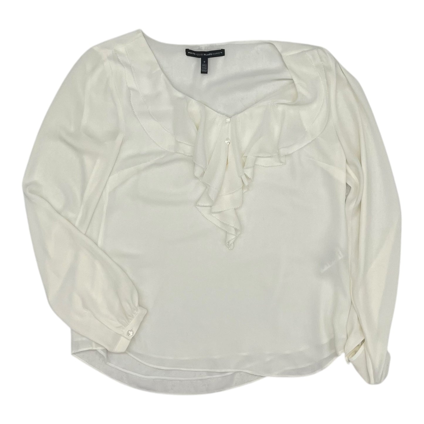 Blouse Ls By White House Black Market In White, Size:Xs