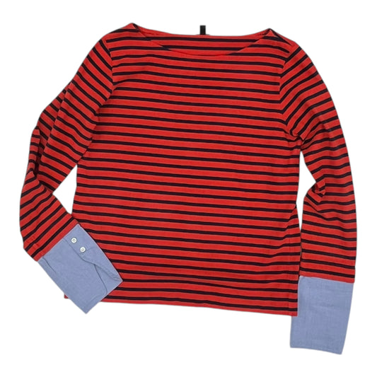 Top Ls By J. Crew In Blue & Red, Size:M