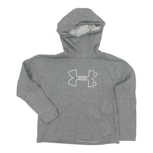 Athletic Top Ls Hoodie By Under Armour In Grey, Size:L