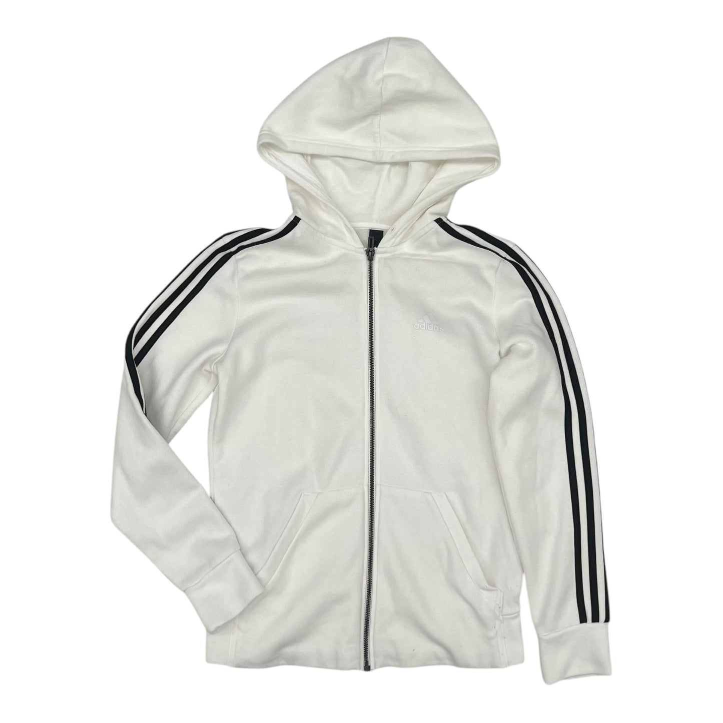 Athletic Jacket By Adidas In White, Size:S