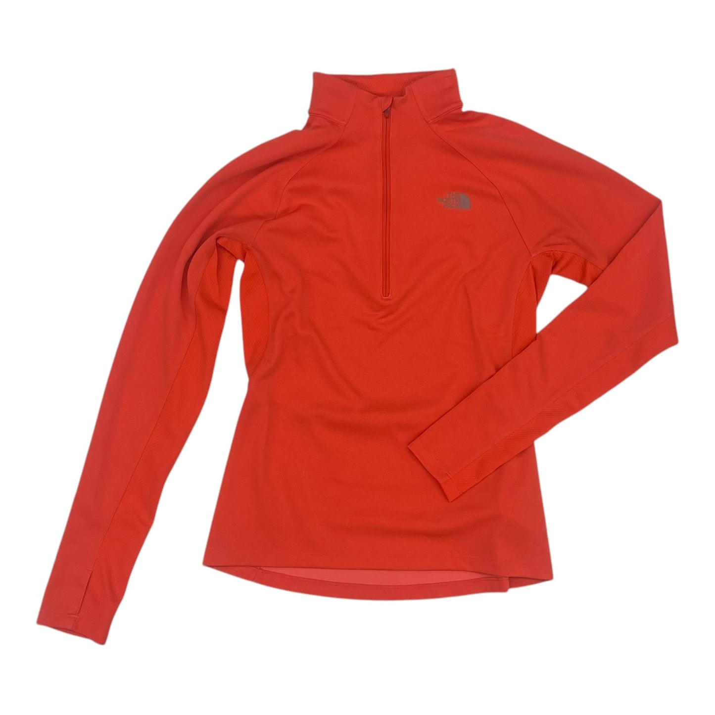 Athletic Top Ls Collar By The North Face In Orange, Size:S