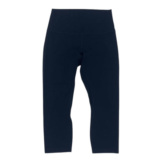 Athletic Leggings Capris By Lululemon In Navy, Size:M