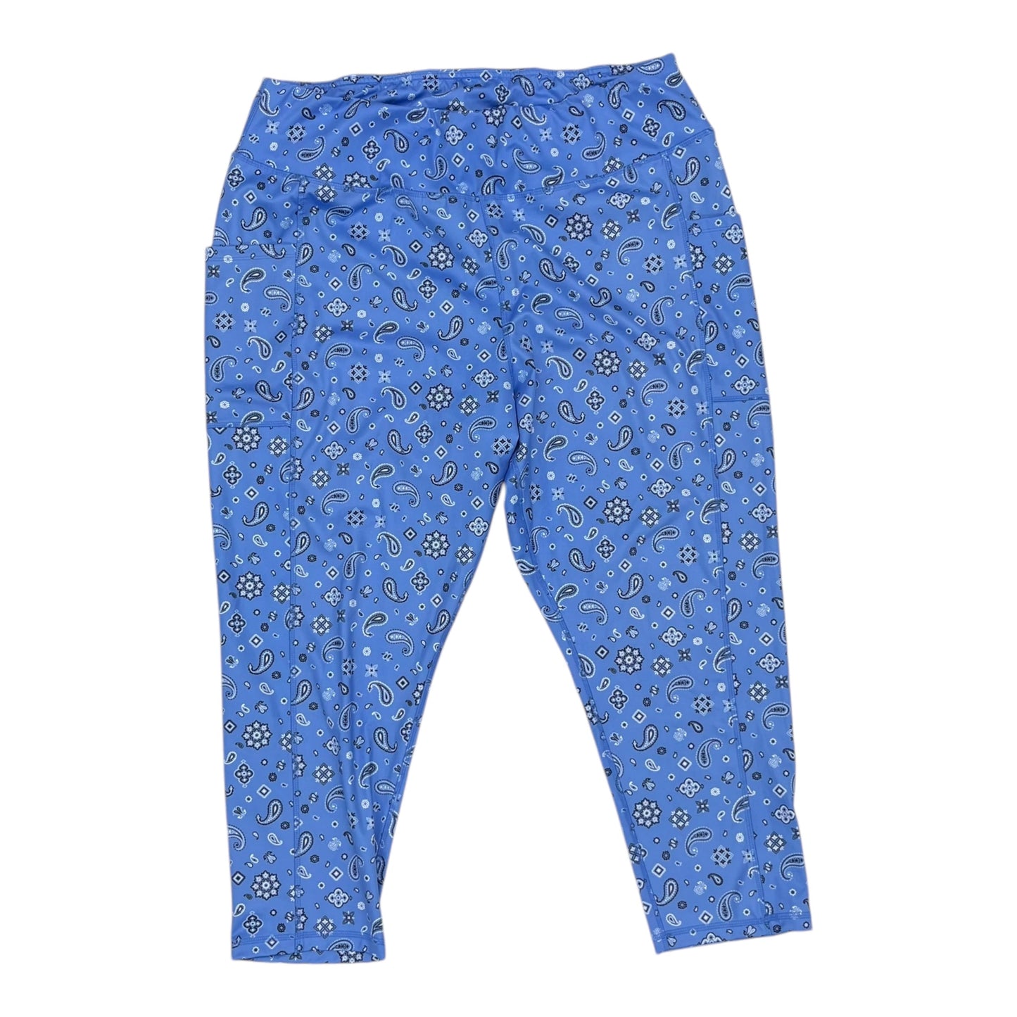 Athletic Leggings By Cato In Blue, Size:3X