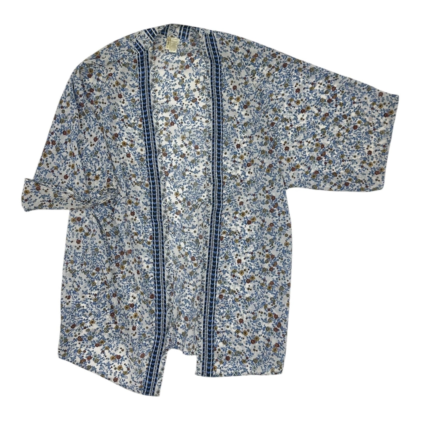 Kimono By Japna In Blue & White, Size:L