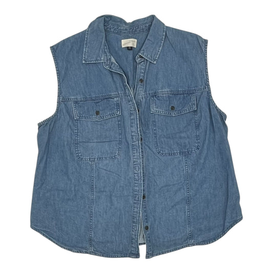 Vest Other By Universal Thread In Blue Denim, Size:Xxl