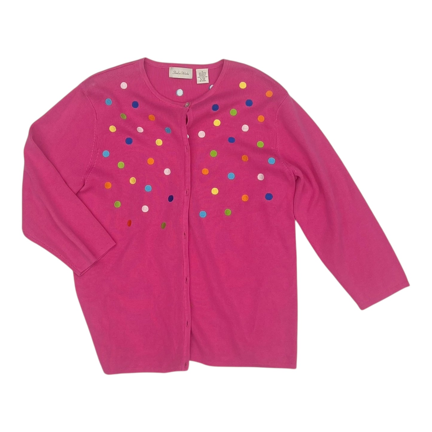 Sweater Cardigan By Studio Works In Pink, Size:M