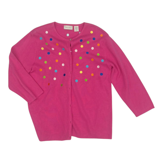 Sweater Cardigan By Studio Works In Pink, Size:M