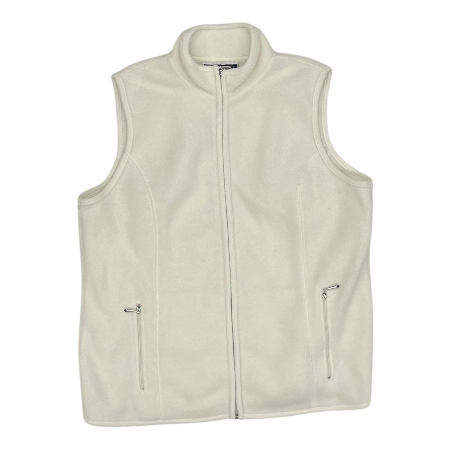 Vest Fleece By Karen Scott In Cream, Size:M