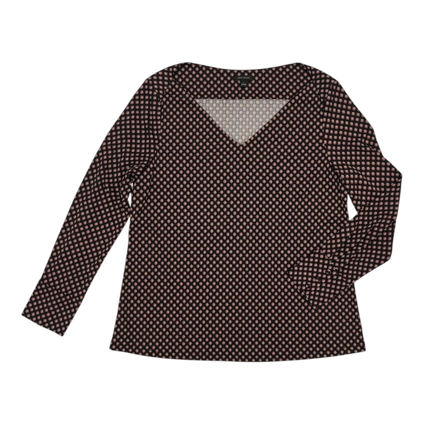 Blouse Ls By Ann Taylor In Black, Size:L