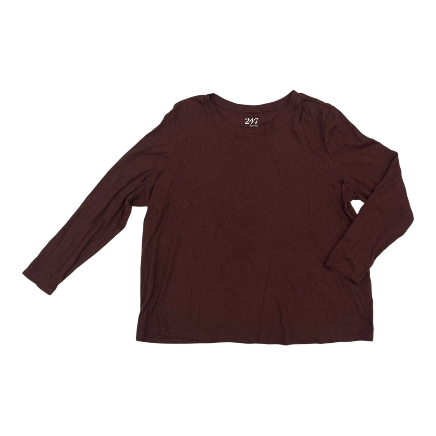 Top Ls Basic By Maurices In Brown, Size:2X