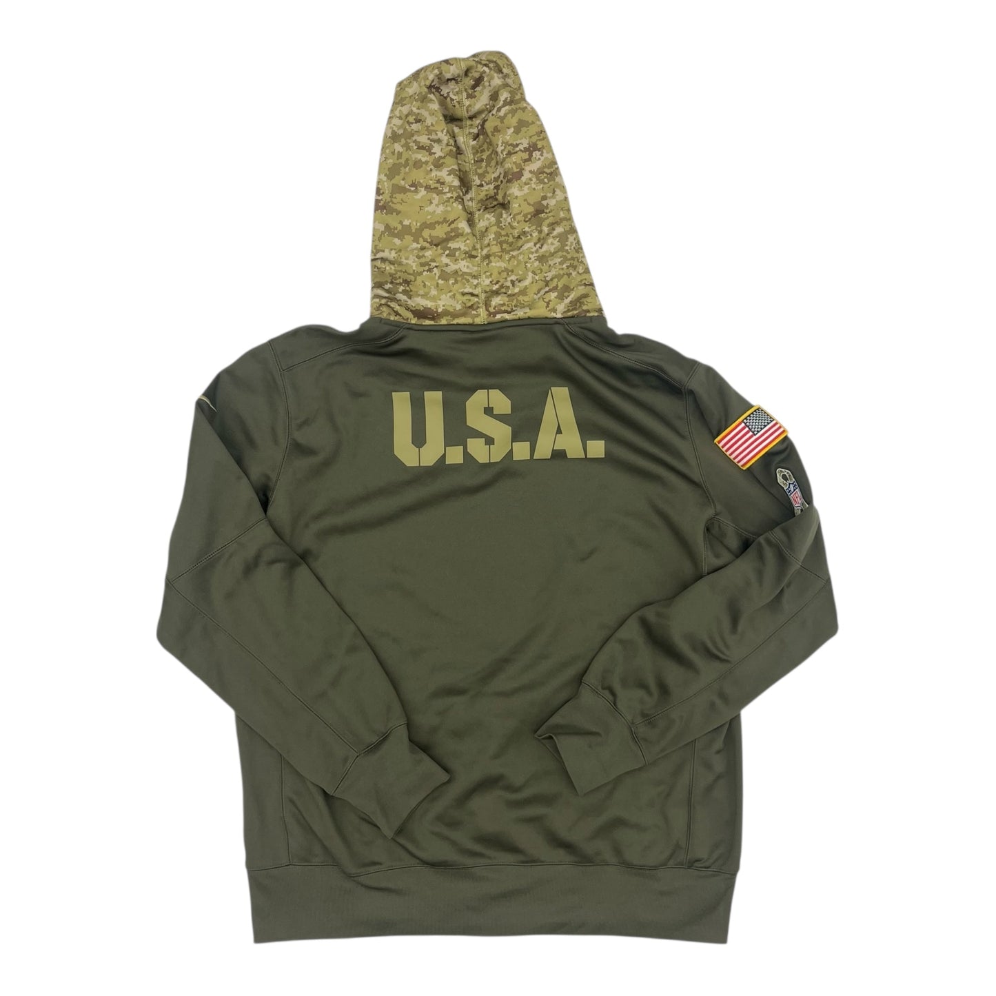 Athletic Sweatshirt Hoodie By Nike Apparel In Green, Size:Xl