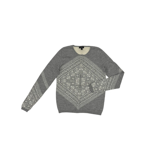 Sweater By J. Crew In Cream & Grey, Size:M