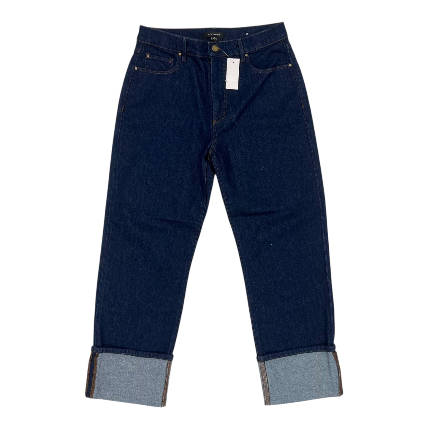 Jeans Straight By Ann Taylor In Blue Denim, Size:6