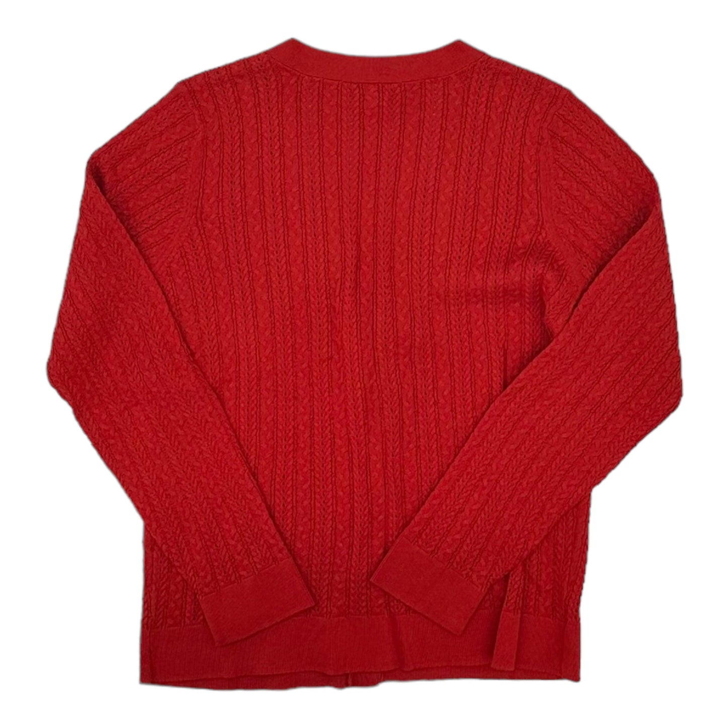 RED SWEATER CARDIGAN by TALBOTS Size:M