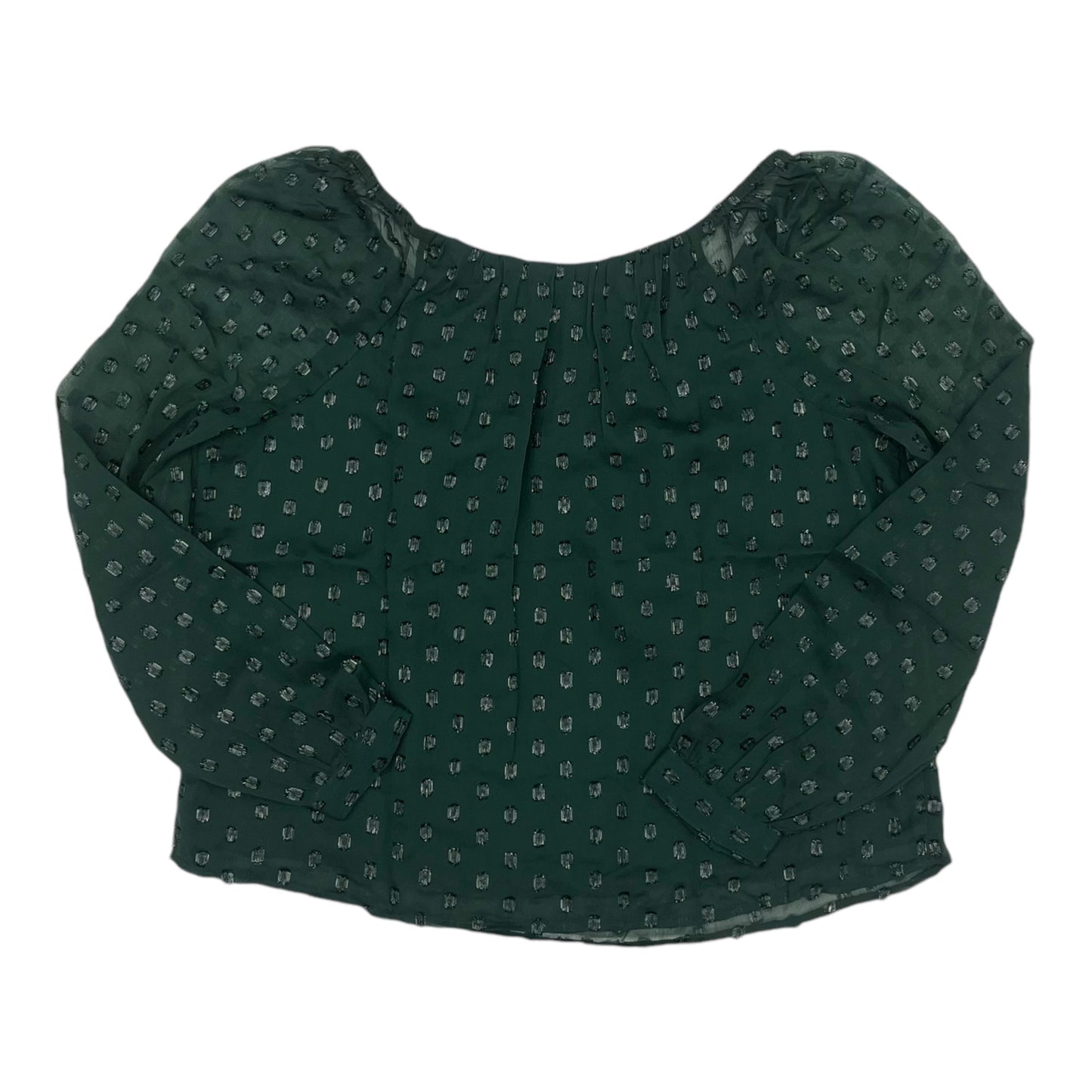 Blouse Ls By Loft In Green, Size:L