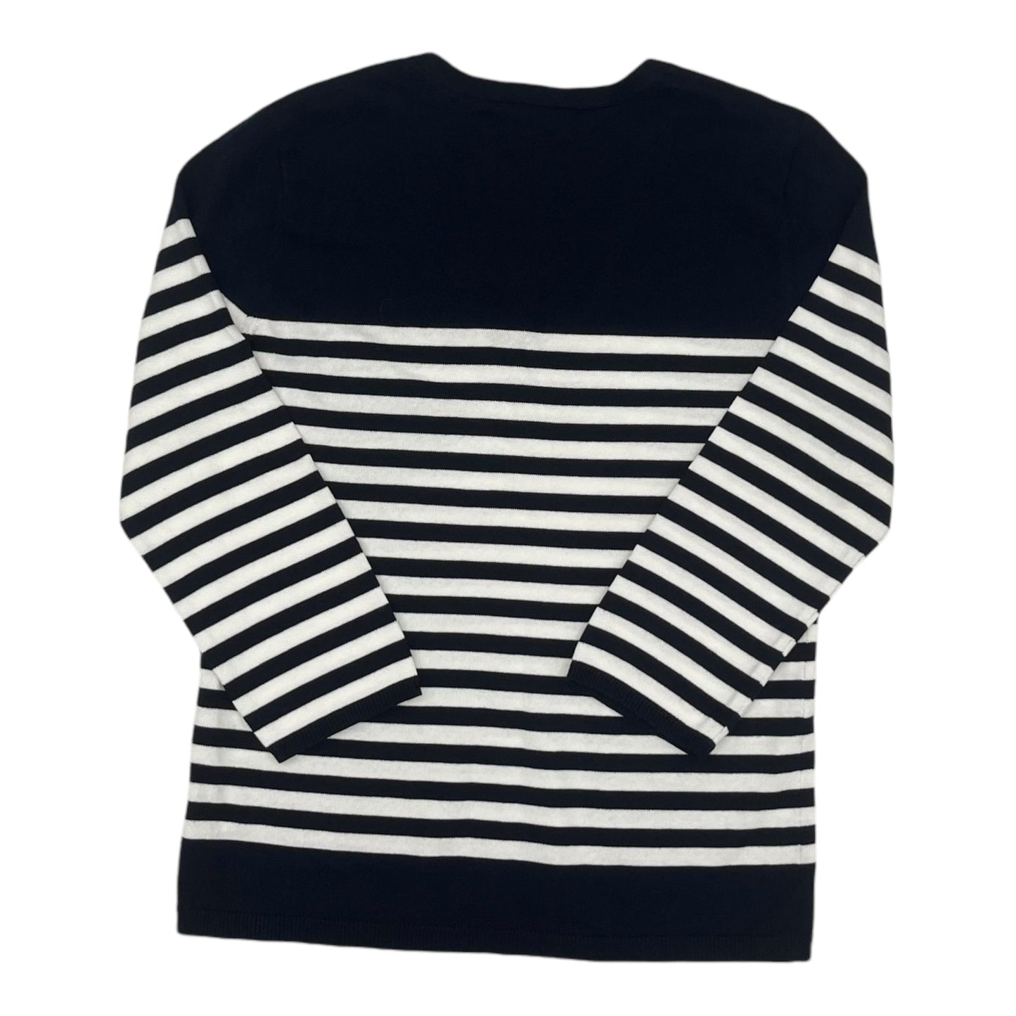 Sweater By Lauren By Ralph Lauren In Blue & White, Size:M