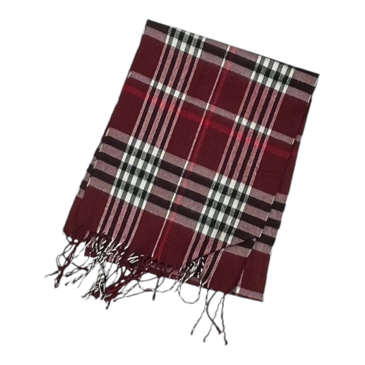 Scarf Long By Clothes Mentor In Plaid Pattern