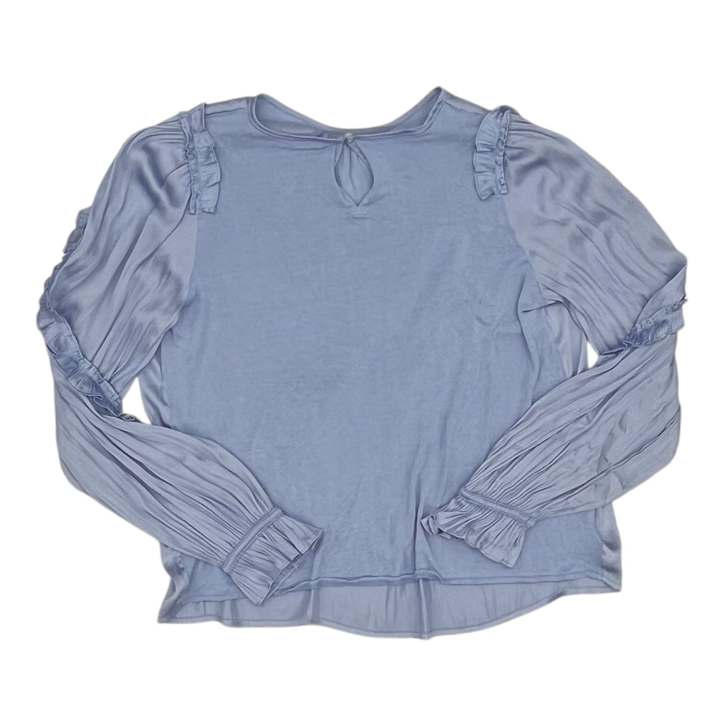 BLOUSE LS by LOFT In BLUE, Size: L